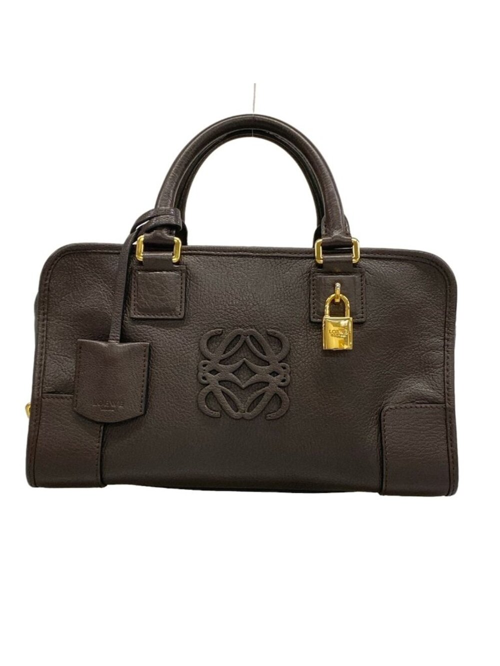 Loewe Handbag Amazona 28 Dark Brown Leather